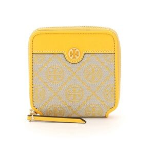 Tory Burch T Monogram Jacquard Bi-Fold Wallet in Canary